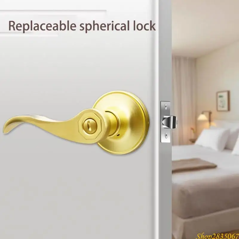 Ручка входной двери с замком и ключом Ручка дверного рычага с замком для внутренней двери патио 831F