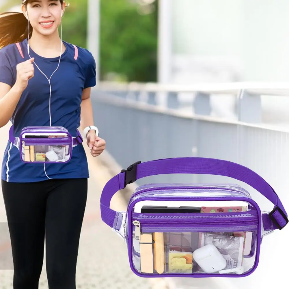 Clear Fanny Pack Waterproof Waist Bag Adjustable Strap Belt Bag PVC Clear Bag Quick Release Travel Unisex Waist Bag Sports Bag