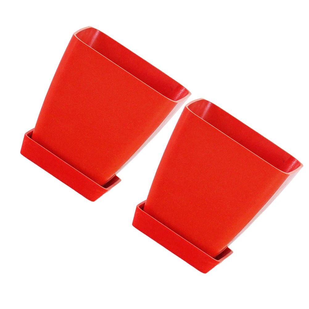 

2Sets Succulent Pots Small Square Planters Durable Plant Fiber Balcony Garden Decor Small Flower Pots Lightweight