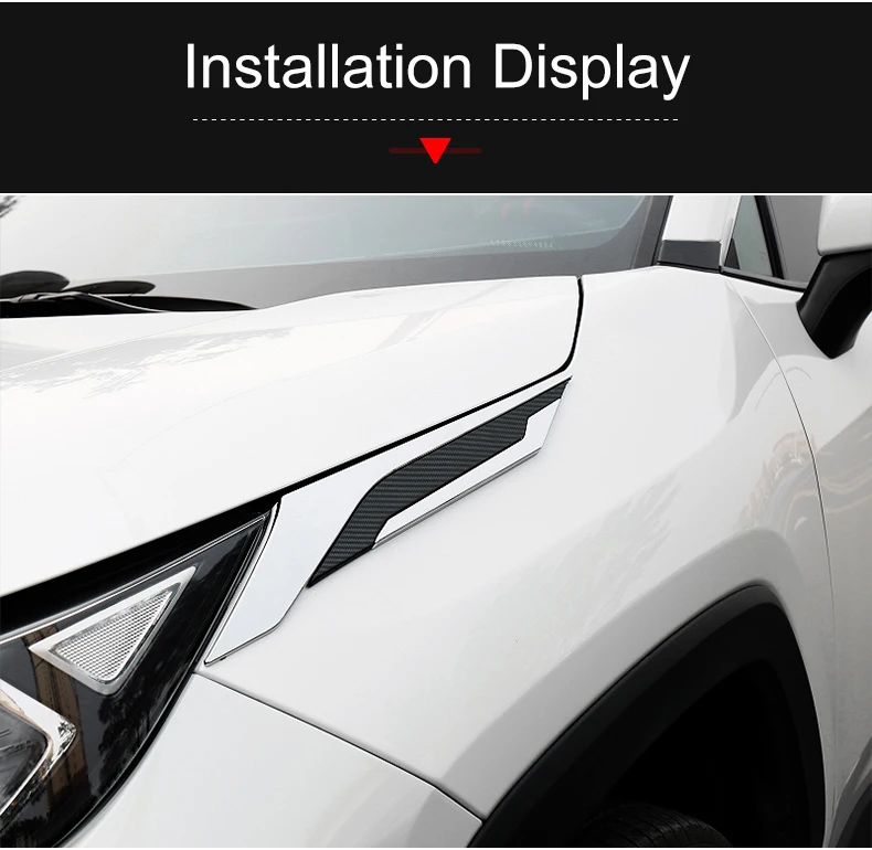 Für Toyota RAV4 XA50 2019 2020 2021 2022 2023 2024 2025 Hybrid Auto Blatt Bord Dekoration Auf Shark Gills Seite trim Streifen Aufkleber – Detail 8