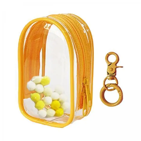 Miniature Doll Figures Organizer Bag Transparent PVC Display Case Dustproof Storage Pouch for Dollhouse Props