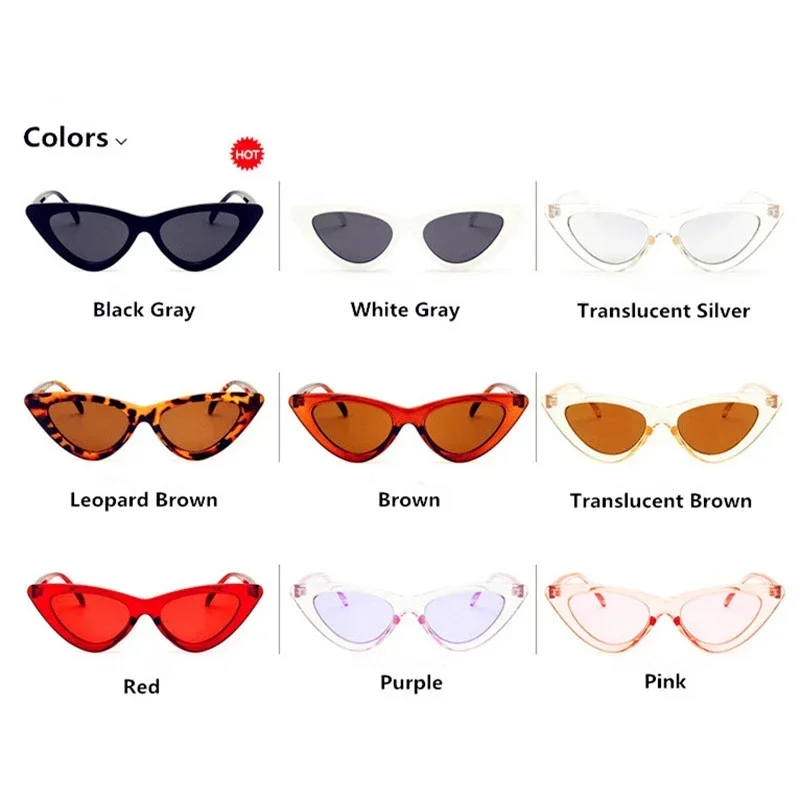 Fashion Sunglasses for Women Cat Eye Brand Woman Vintage Retro Triangular Cateye Glasses Oculos Feminino Sunglasses Sexy