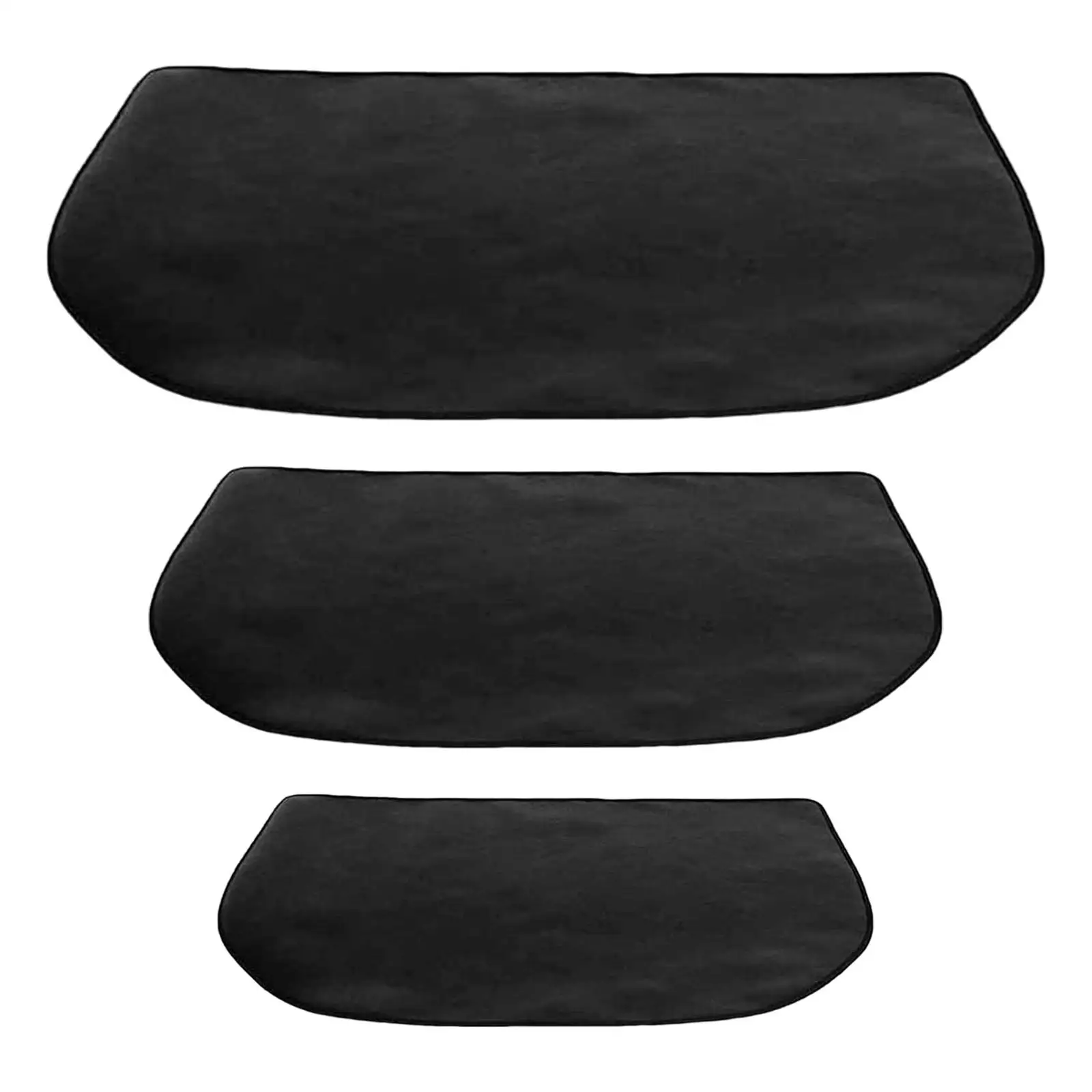 Fireproof Mat Black Protective Pad Heat for Fireplaces Camping Grill