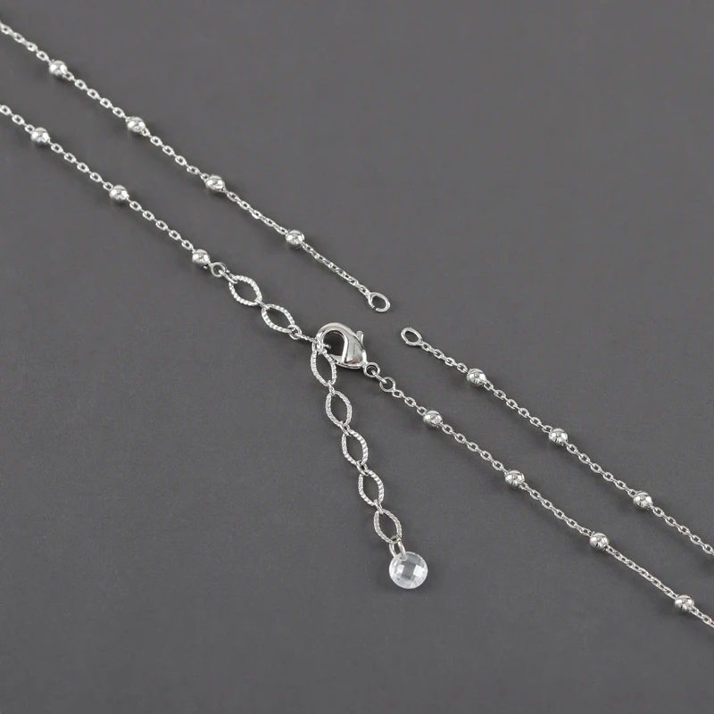 assoonas, M1111, DIY-Kette mit Karabinerverschlüssen, 18k Gold rhodiniert, Kupfer, REACH-konform, nickelfrei, Halskette für Frauen, 1 Stück/Lot – Detail 9