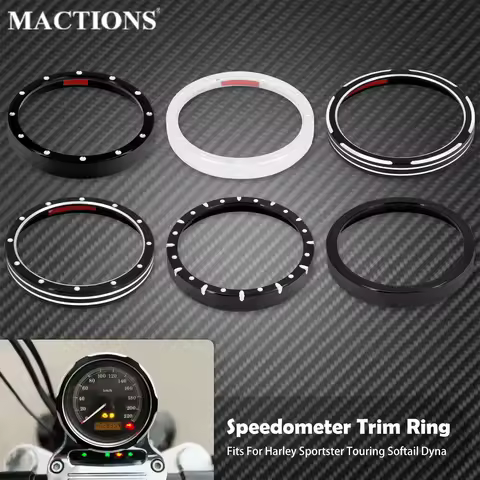 Motorcycle Black Speedometer Trim Bezel Cover Billet CNC Cut For Harley Sportster 883 1200 XL XR Iron Dyna Stree Bob Low Rider