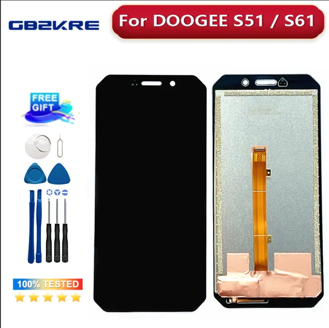 Oryginalny wyświetlacz LCD DOOGEE S51 S61 + wymiana panelu dotykowego Digitizer dla wyświetlacza LCD DOOGEE S51 S61 Pro