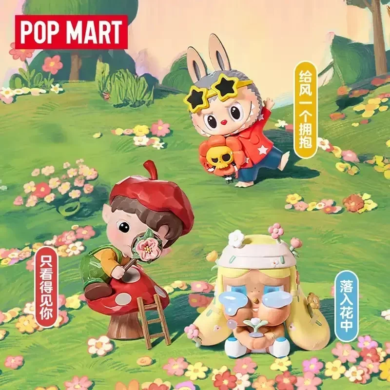POPMART اليد في اليد سلسلة صندوق أعمى اللعب Kawaii أنيمي عمل الشكل الكرتون نموذج ديكور المنزل سطح المكتب دمى الفتيات هدية