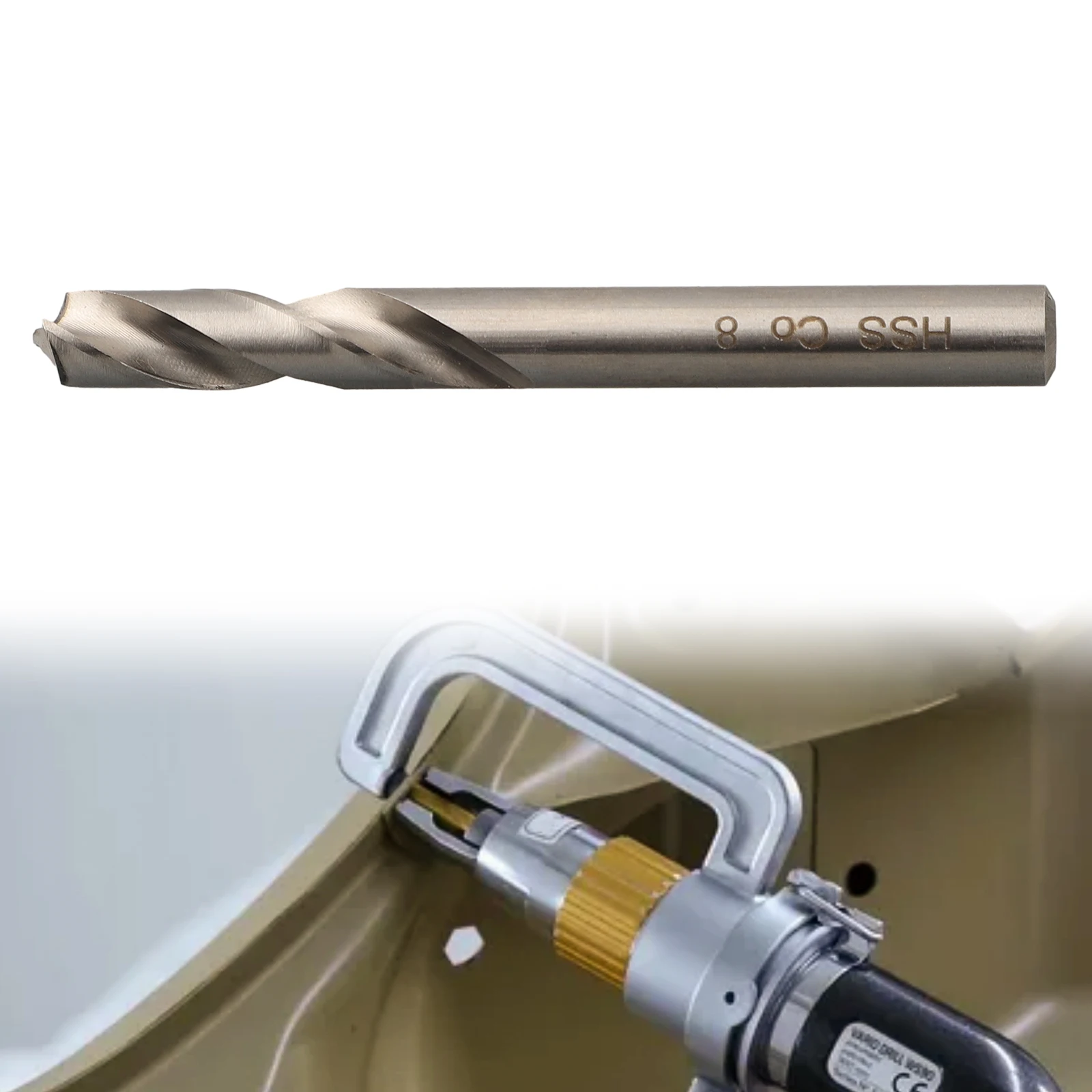 1/2 pz 6/8mm Punta da trapano per saldatura a punti Set HSS Co Cobalto Punta saldata a punti Pannelli separati Punte da taglio per fori