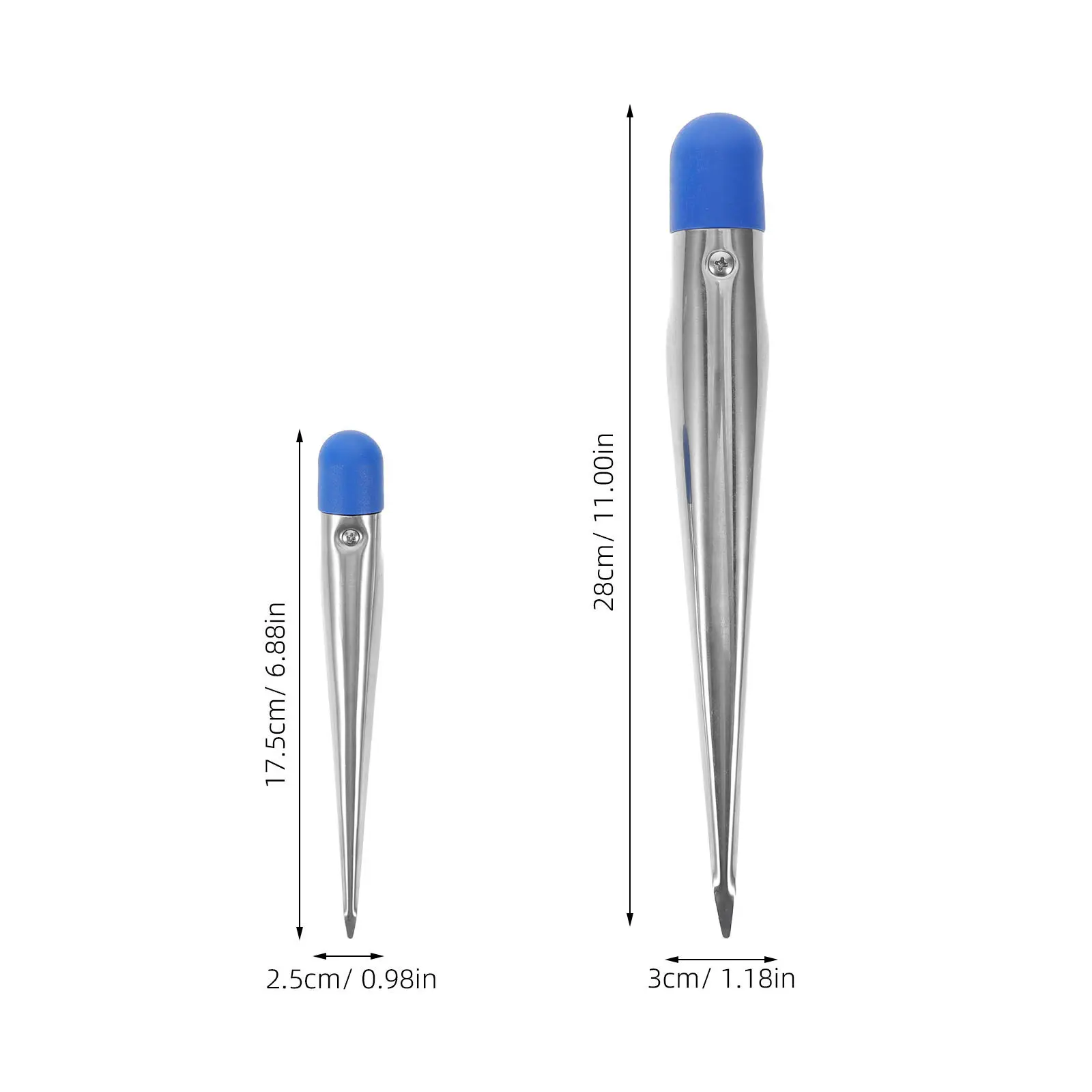 2Pcs Marine Rope Splicing Spike Tool Stainless Steel Plastic Handle Quick Accurate Secure Line Threading for Boats Yachts Winch