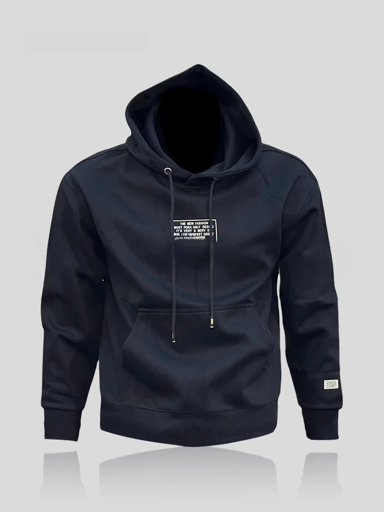 

New Men's Hoodie Sweatshirt Casual Long Sleeve Kangaroo Pocket Leisure Fashionable Commuting Standard Fit I.T