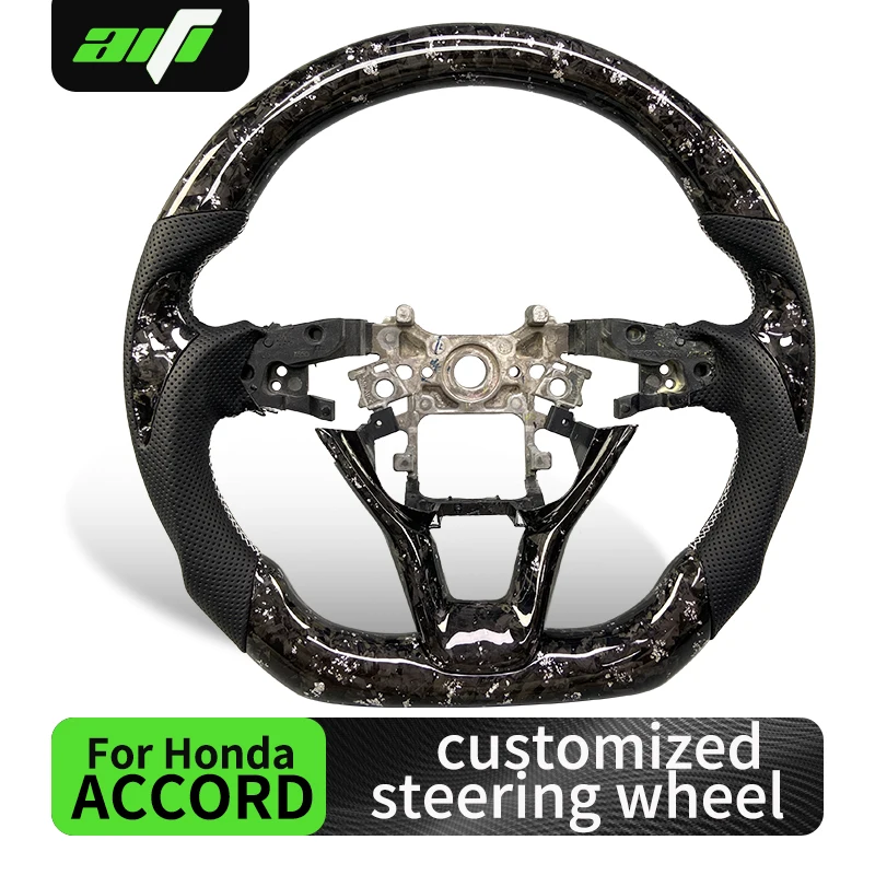 

For Honda 2018-2022 10th Generation Accord Real Carbon Fiber LED Steering Wheel Car Steering Wheels