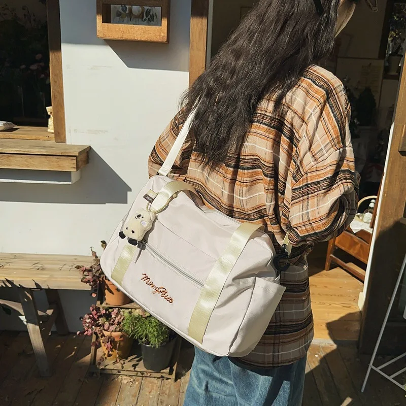 Japanse Eenvoudige Nylon Crossbody Tas Voor Vrouwen Mode Trend Grote Capaciteit Schoudertas Vrouwen Reishandtassen