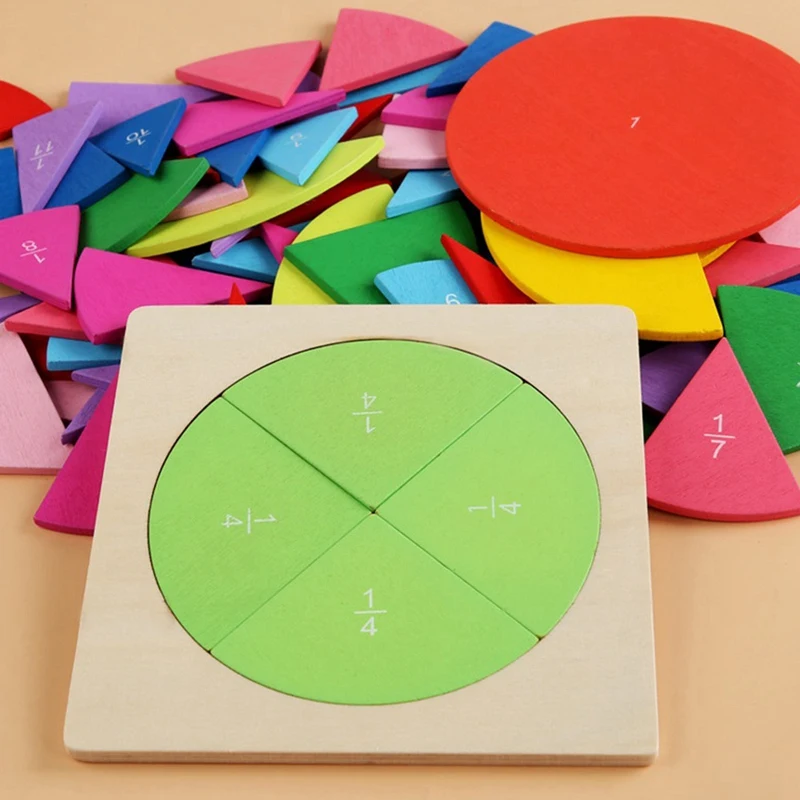 Tableau de Fraction Mathématiques, Boîte de Super Fraction, Décomposition de Cercle Coloré, ApprentiCumbria Fractionnel