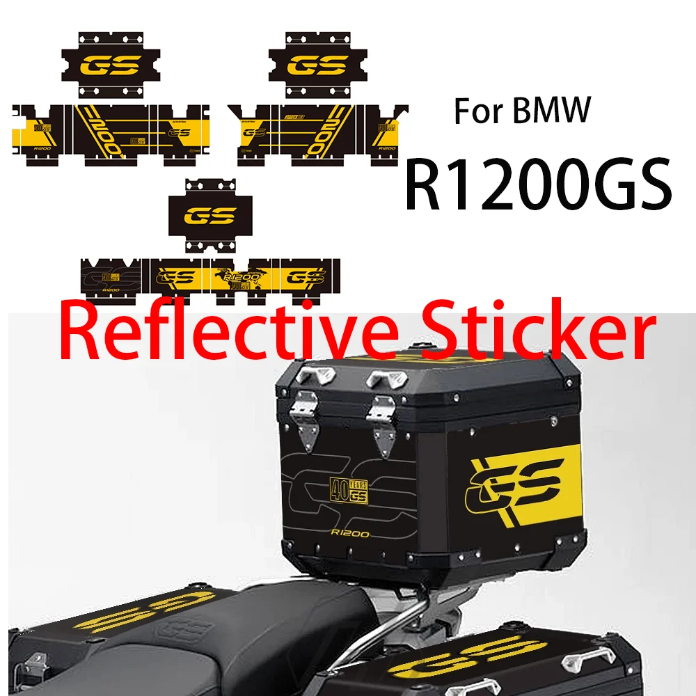 

For Triple Black 40 GS Panniers Aluminum Box R1200GS Adventure 2004-2021 Motorcycle Reflective Sticker