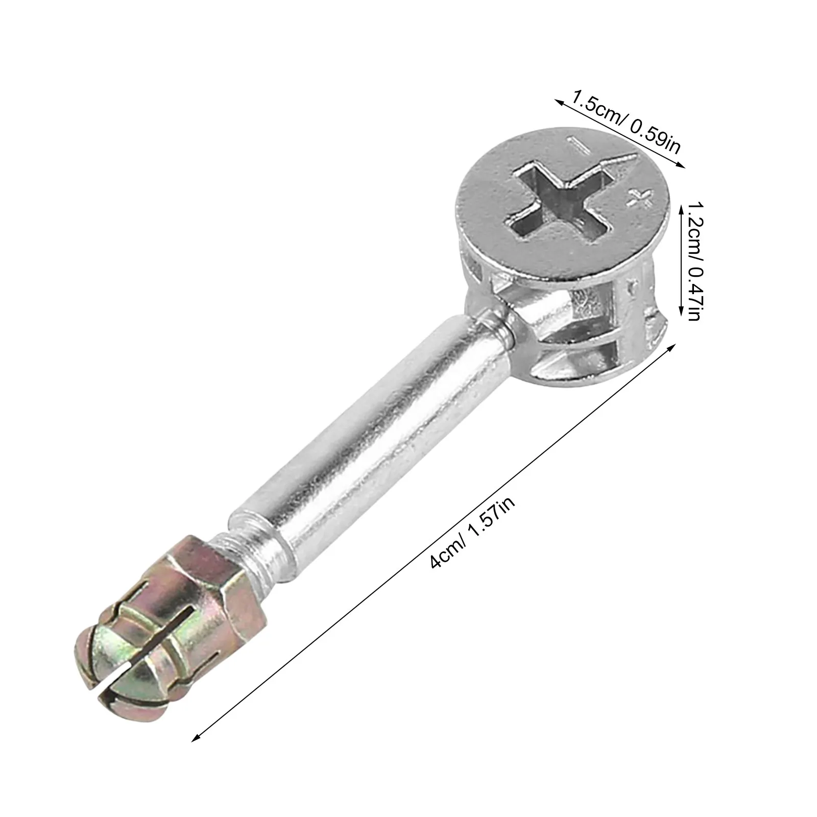 40Pcs Cam Lock Assembly Fitting Kit Pre-Inserted Nut Bolt Flat Back Dowel for Drawer Dresser Cabinet Wardrobe Table Wood