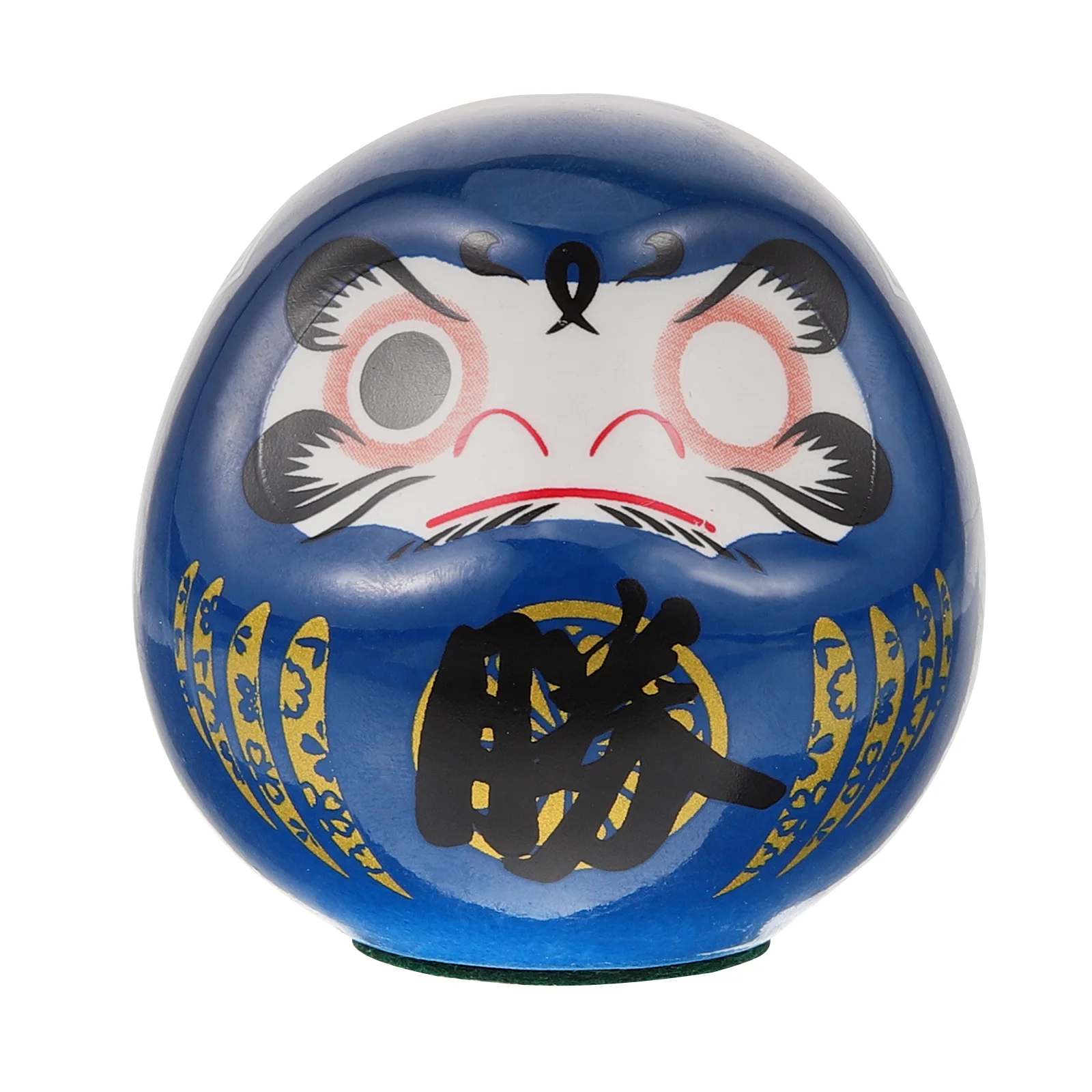 

Toys Bodhidharma Ornaments Daruma Wealth Statue Japanese Figurines Porch Ceramic Blue Miniature