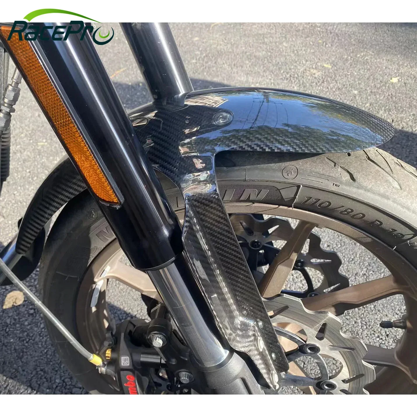 2026 RACEPRO ملحقات الدراجات النارية ألياف الكربون الجبهة الحاجز ل هارلي منخفضة رايدر S ST FXLRS FXLRST FXRST 2020 2021 2022 2023