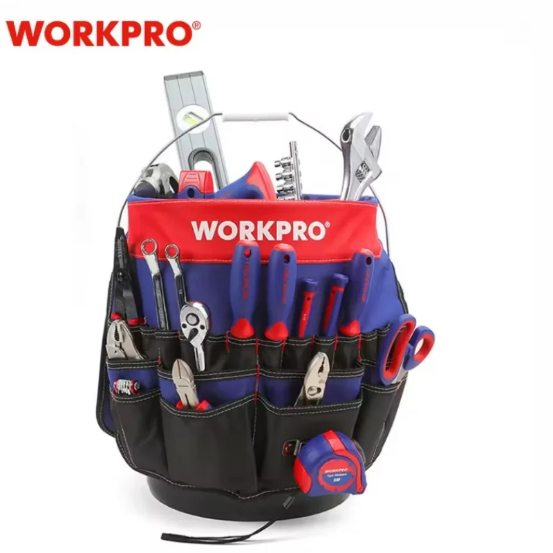 Новое ведро WORKPRO на 5 галлонов, органайзер для инструментов, сумка для инструментов с 5 карманами, ведро подходит для ведра 3,5–5 галлонов (заключенные инструменты)