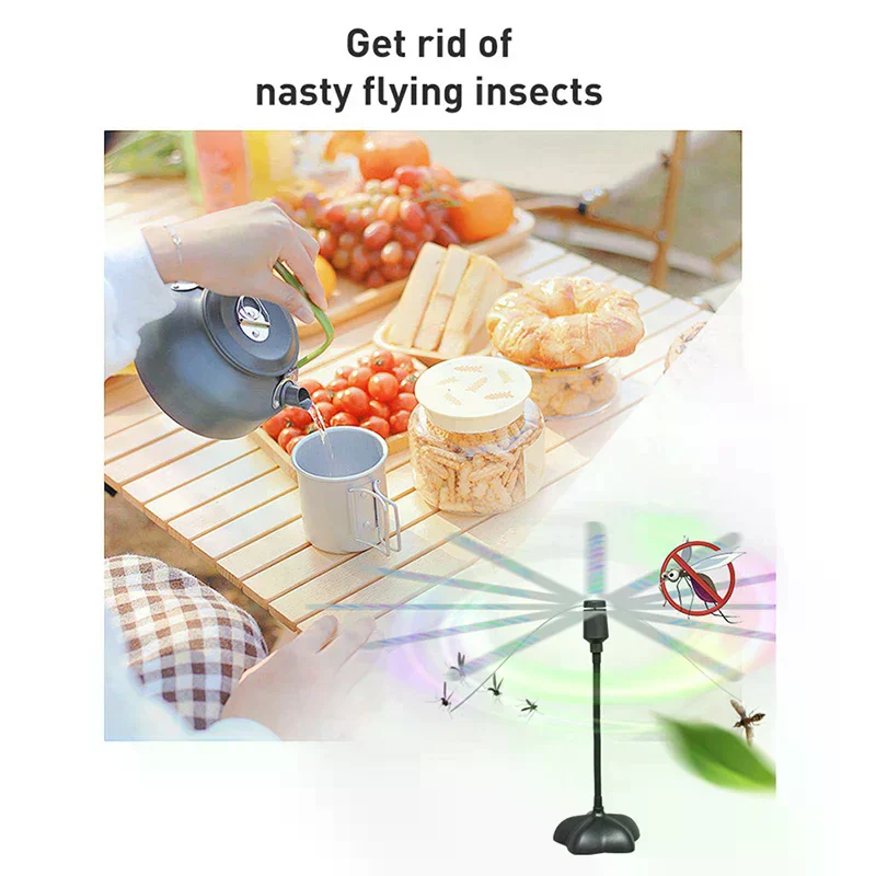 Tables Battery Fly Fans Fly Away Fly Repellent for Outdoor Picnic Table Repellent Fan with Holographic for Patios