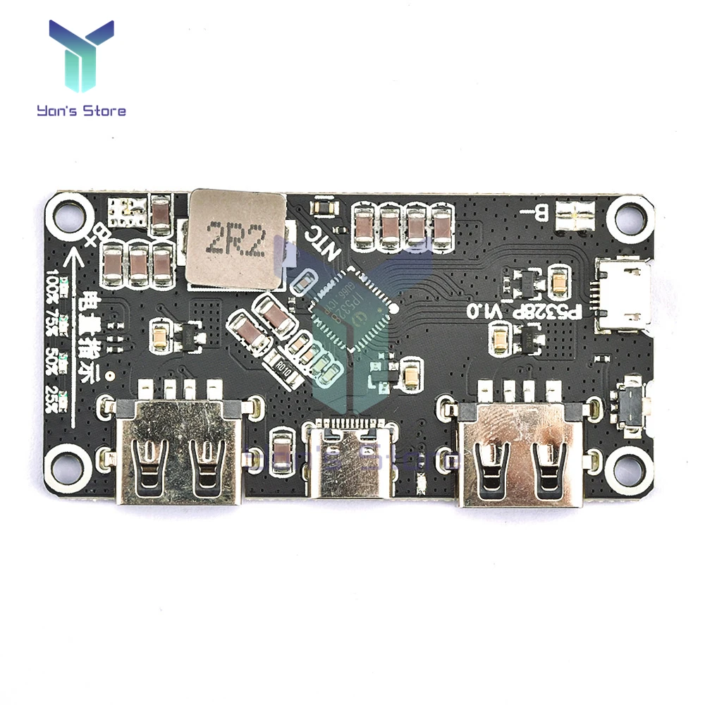 IP5328P デュアル USB 18650 バッテリー充電器 Treasure Tpye-c 3.7 V に 5 V 9 V 12 V ステップアップ高速急速充電器回路基板 QC2.0 QC3.0