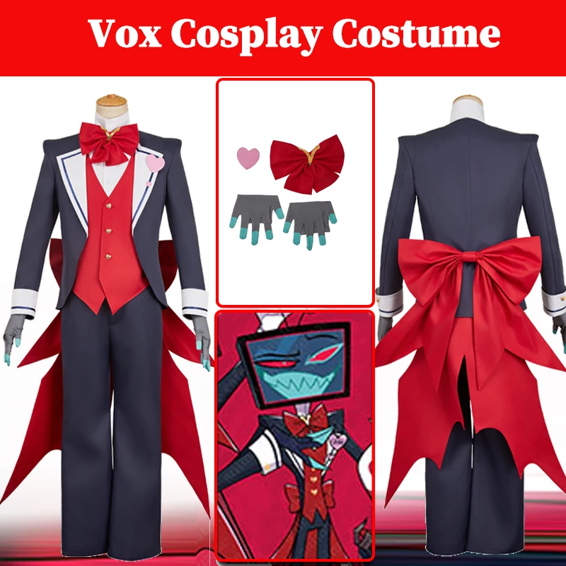 

Hazzbin TV Hell Inn VOX Butler Фрак Косплей Мужской Костюм Мужской Ролевая Игра Фантазия Перчатки Пальто Брюки Комплект Костюмы для Хэллоуина