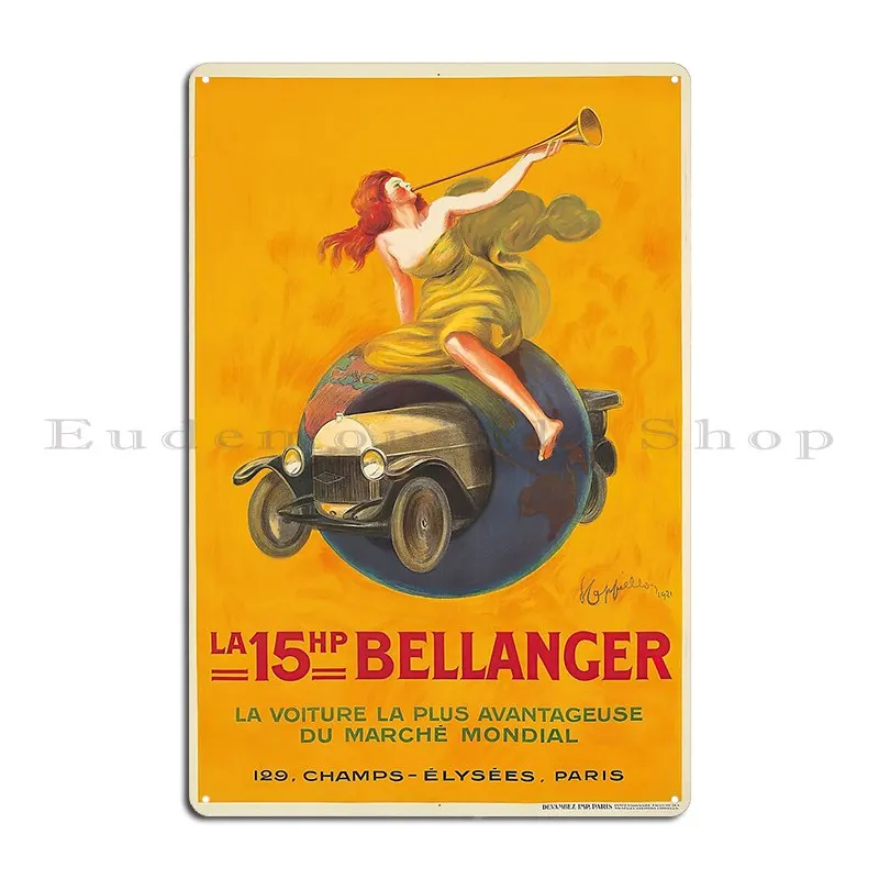 La 15hp Bellanger Metal Plaque Cinema Wall Decor Kitchen Party Custom Tin Sign Poster