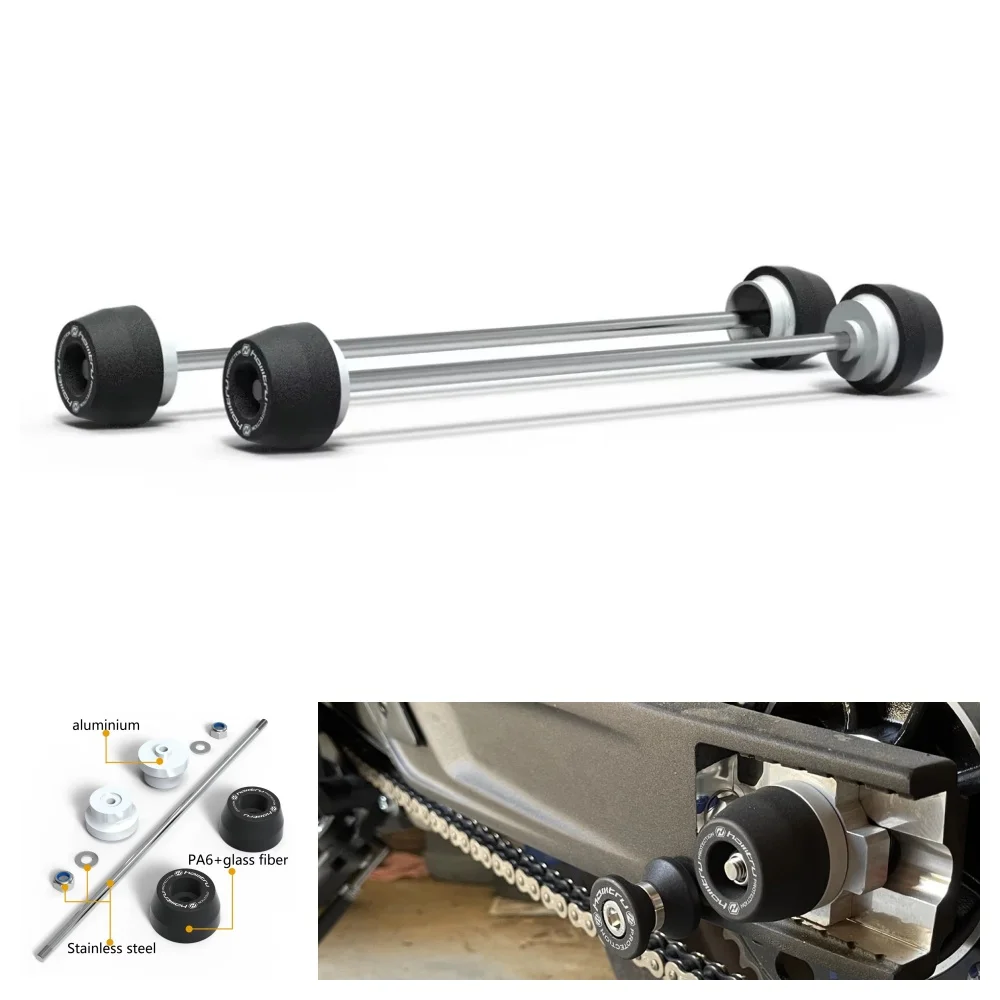 

For Honda X-ADV 750 2019 -2022 2023 Front Rear Axle Fork Sliders Motorcycle Frame Crash Protector Wheel Hub Anti-Collision