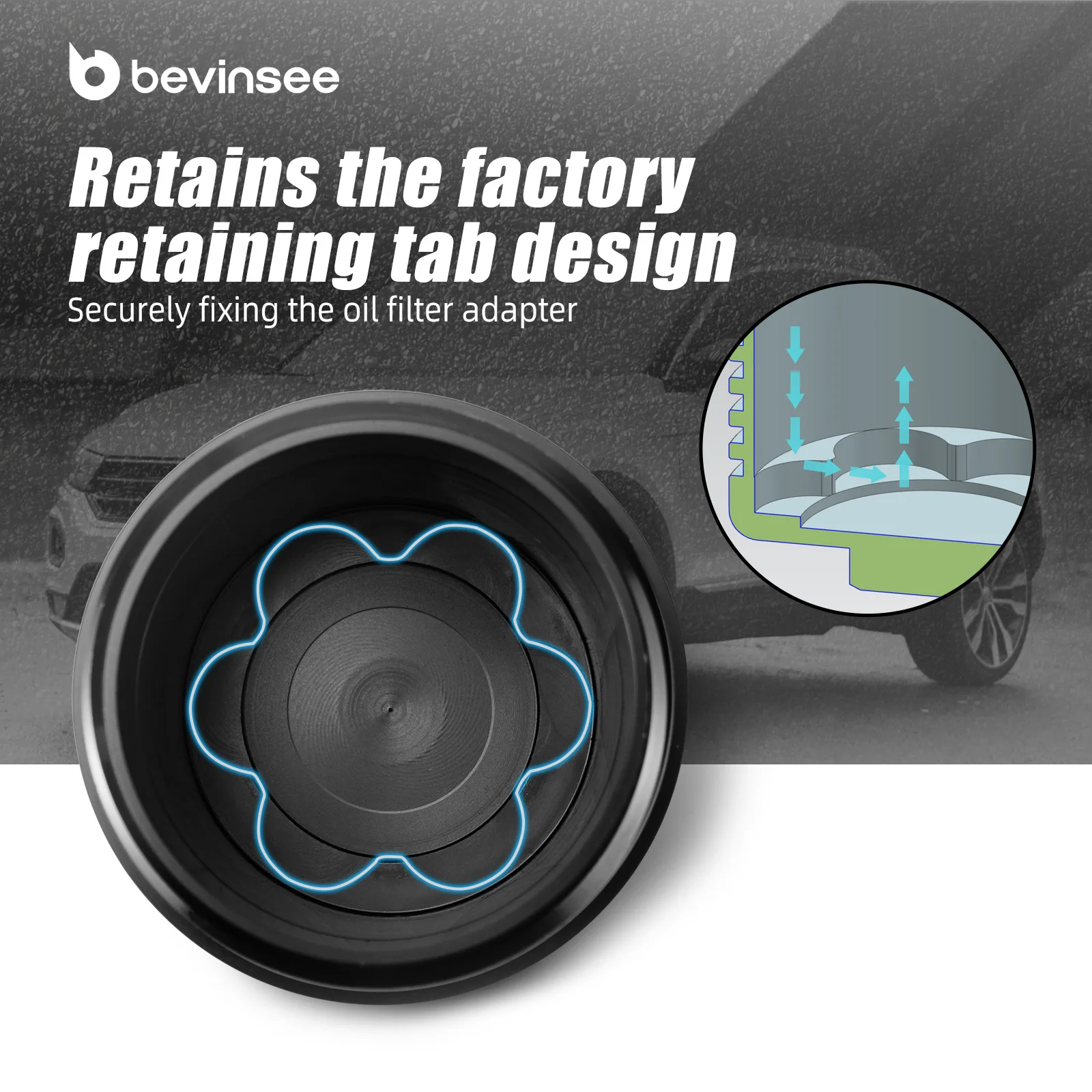 BEVINSEE caixa do filtro de óleo da transmissão para audi rs3 s3 8v ttrs, para vw golf 7 gti/r para golf 8 gti para arteon, substituir 0bh325159