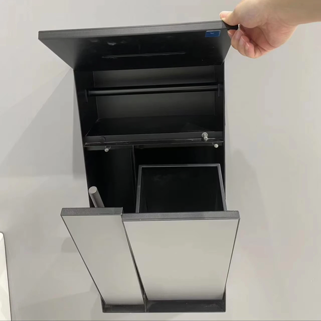 Tileable Recessed Toilet Accessory Storage Invisible Waste Bin Tissue Box Brush Holder Inlay Tiles SUS304 Niche Bathroom Hotel