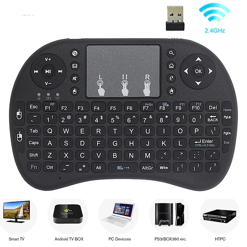 Mini Wireless Keyboard English Mouse Remote Touchpad for Android TV Box Digital Laptops Computer USB Bluetooth Wireless Keyboard