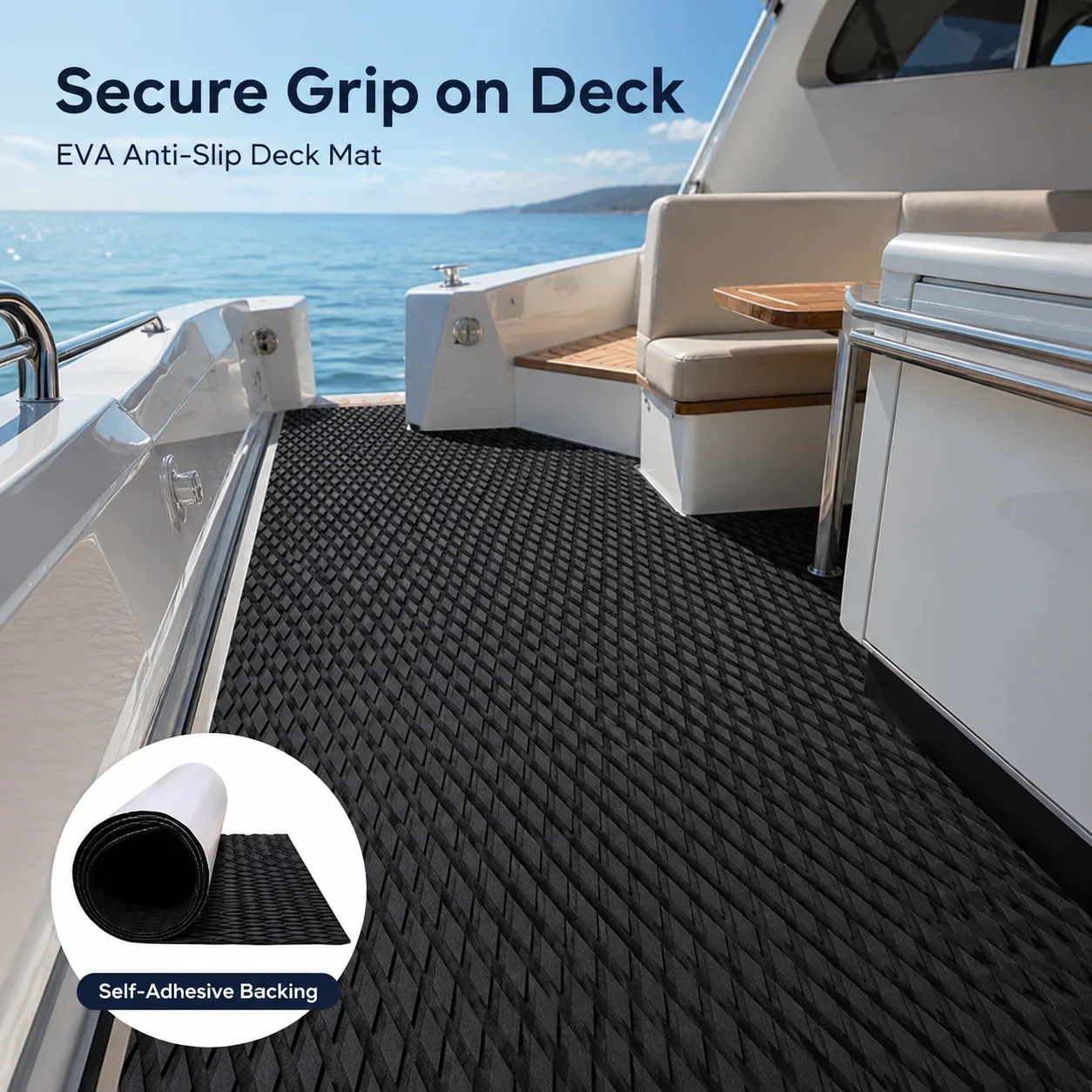 Non Slip EVA Surfboard Deck Traction Pad Self Adhesive Boat Mat Grip Sheet for Kayak Marine SUP Yacht Decking Accessories