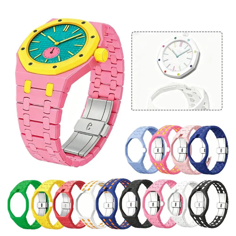 Bioceramic Integrated Watch Strap Case For Swatch Protective Band Secure Fit Lightweight Custom DIY Modification Tool Kit