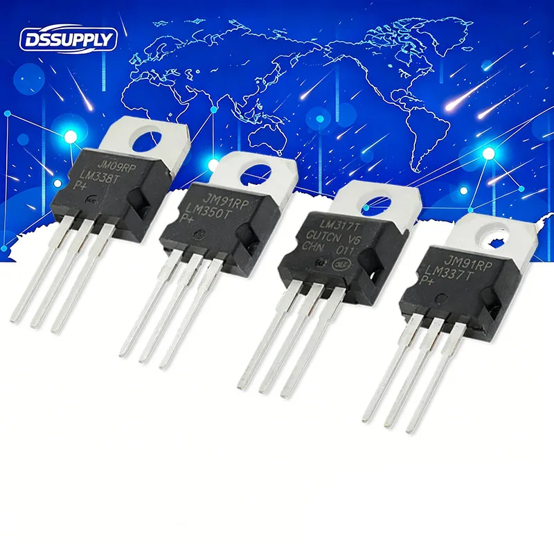 10PCS-50PCS LM317T LM337T LM338T LM350T TO220 LM317 LM337 LM338 LM350 TO-220 Adjustable Three-terminal Voltage Regulator Chip