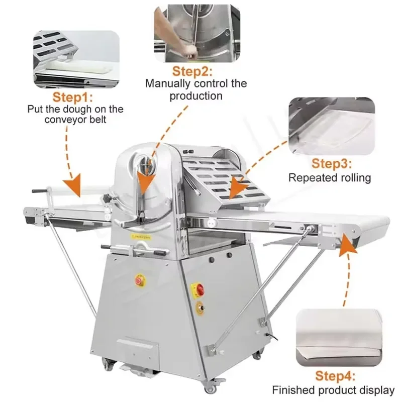 Puff Pastry Dough Laminator Pizza Dough Sheeter Machine
