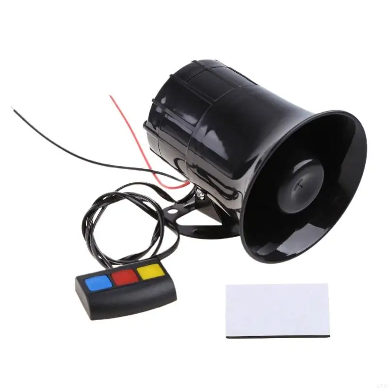 

87HE Car Horn 3 Tones Speaker Amplifier Sound Horn Loudspeaker 12V
