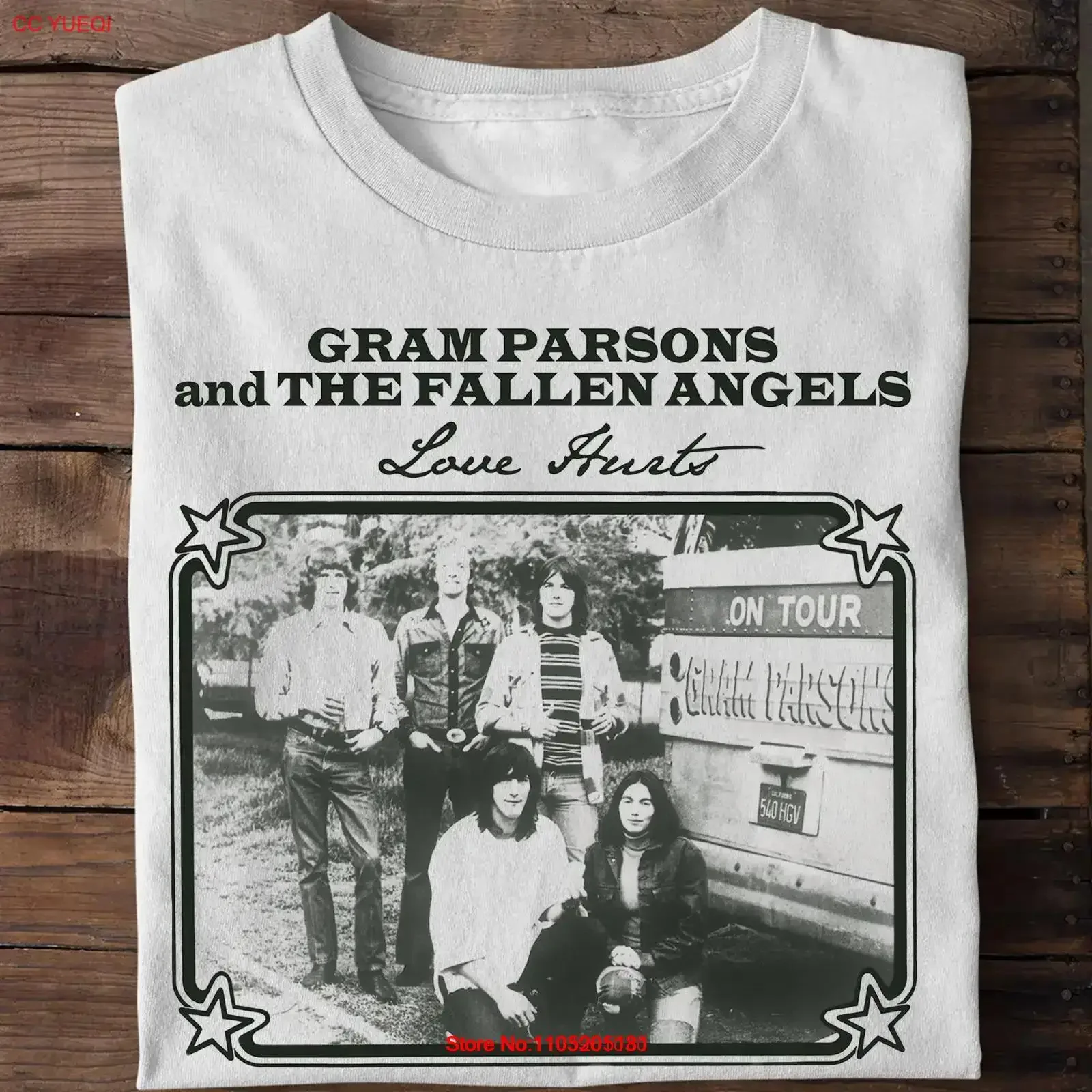 New Popular Gram Parsons and the Fallen Angels Band For Fan T shirt SC323 vintage Washed Stretched Versatile