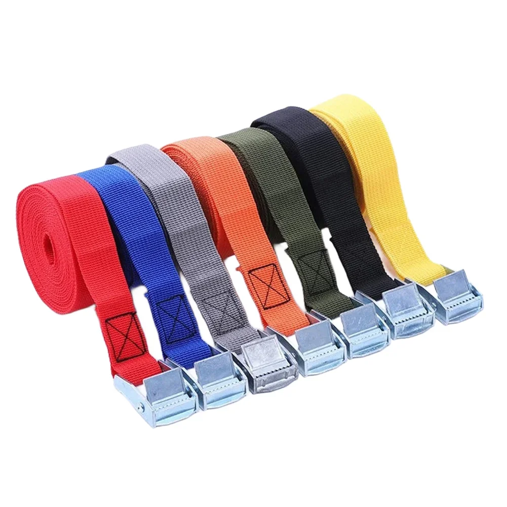 New Hand Tool 1M Lashing Strap With Zinc Alloy Cam Buckle 25mm Wide Nylon For Dryer Washer Moving Cargo Securing