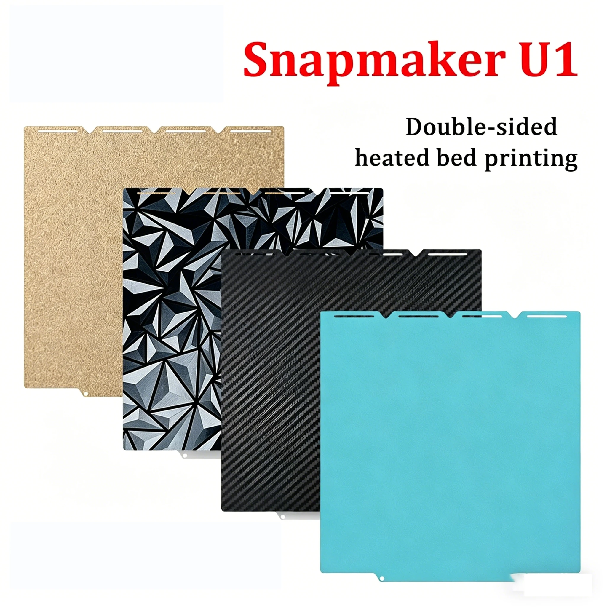 

3D-пластина для 3D-принтера Snapmaker U1, двусторонняя печатная пластина PEI, гладкая пластина PEO/PET с сотовой структурой, охлаждающая пластина для 3D-принтера с подогреваемой платформой