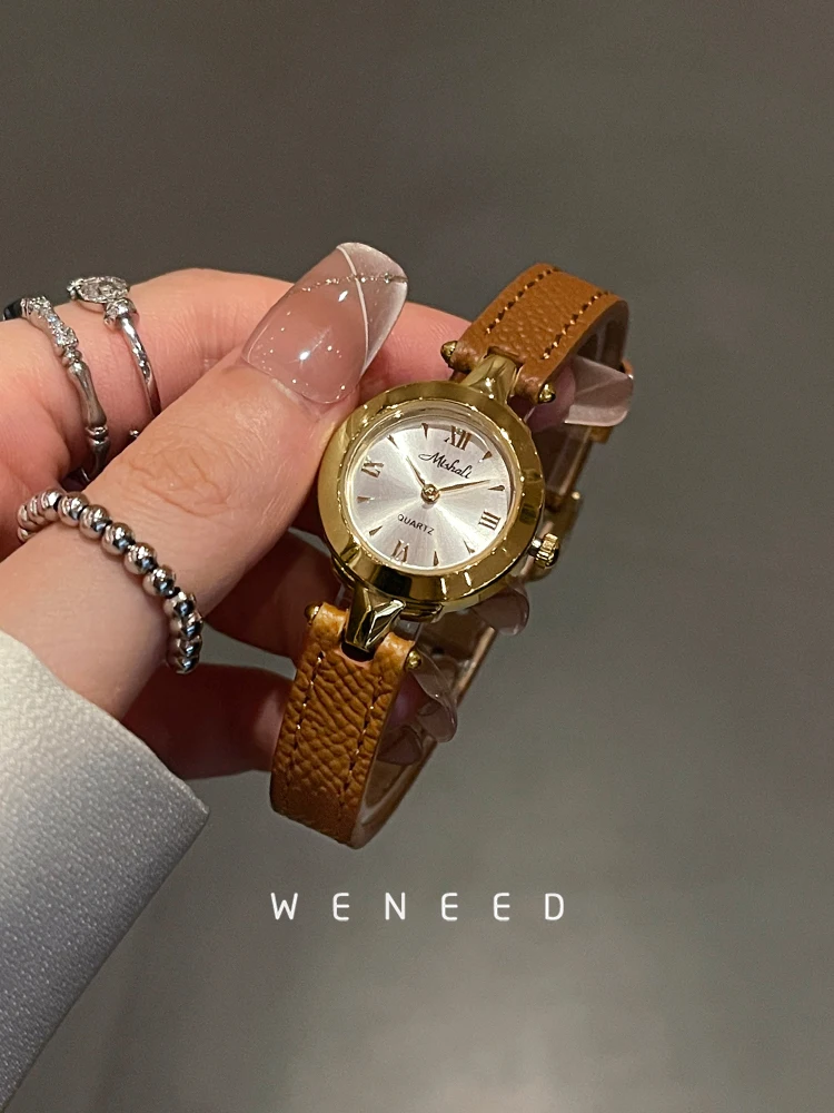 Retro watches for women 2025 new women's simple temperament high-end leather belt women's watches high-quality luxury watches