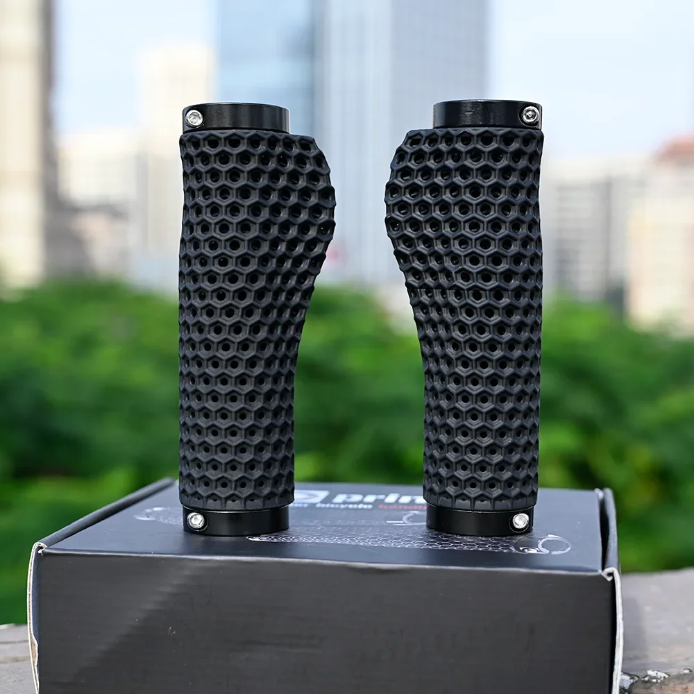 

GOLDIX MTB Grips 3D Printing Honeycomb Bike Handbar Grip Adjustable Bilateral Lock Non-slip Breathable bicycle accessories