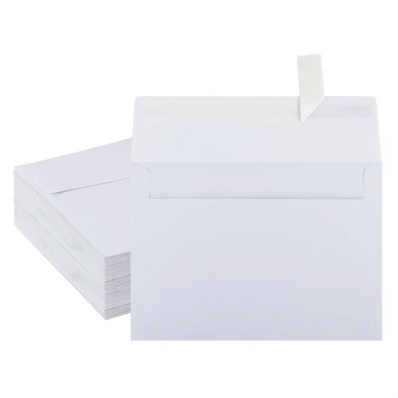 Imagem -04 - Cartão Postal de Papel Kraft Envelopes Brancos Estilo para Convites de Casamento Embalagem de Papelaria Envelope de Alta Qualidade a7 100g 50 Pcs