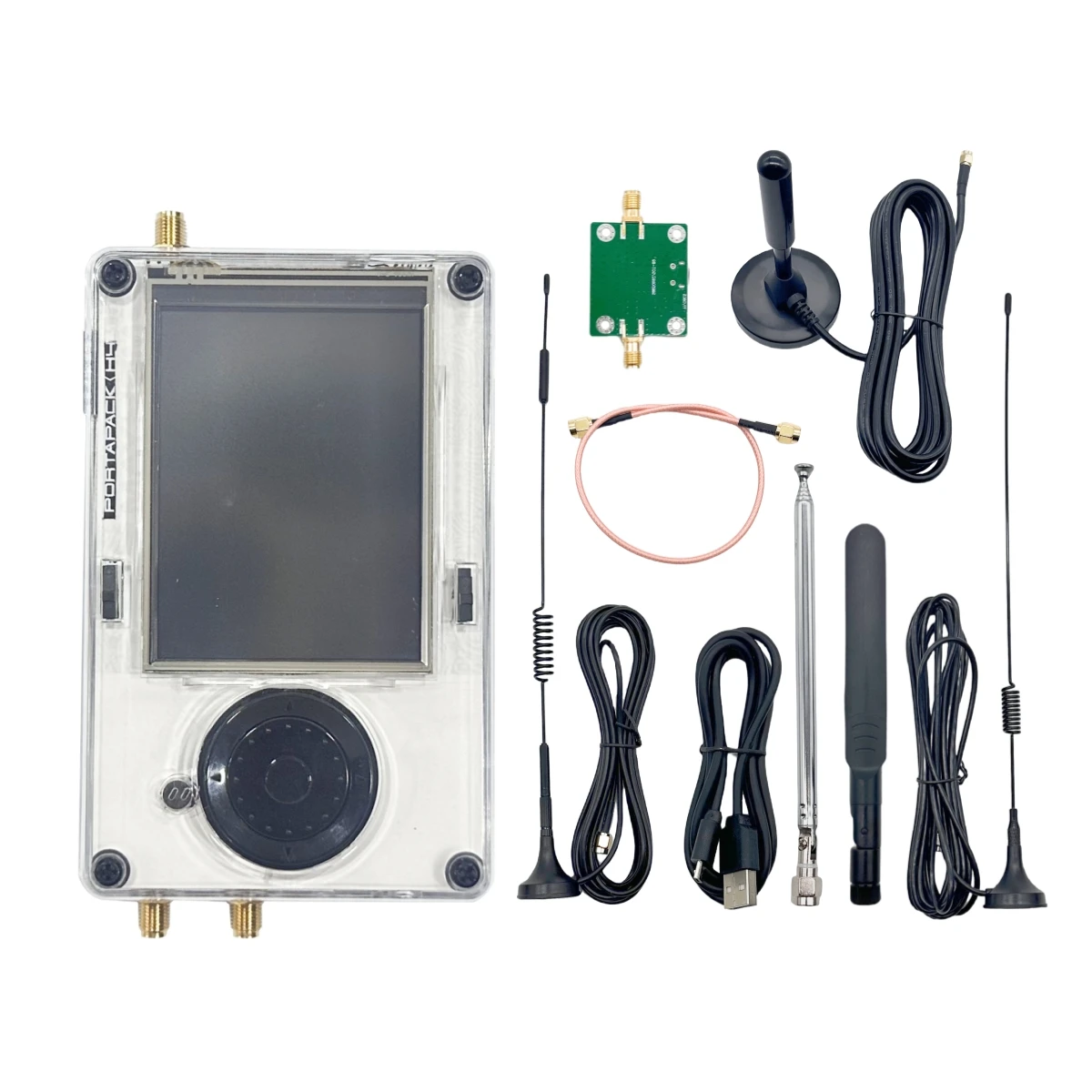 

HAMGEEK R10C + H4 Hack One R10C V2.0.x SDR Radio MAX2837 and H4 Portapack W/ 5 Antennas + LNA