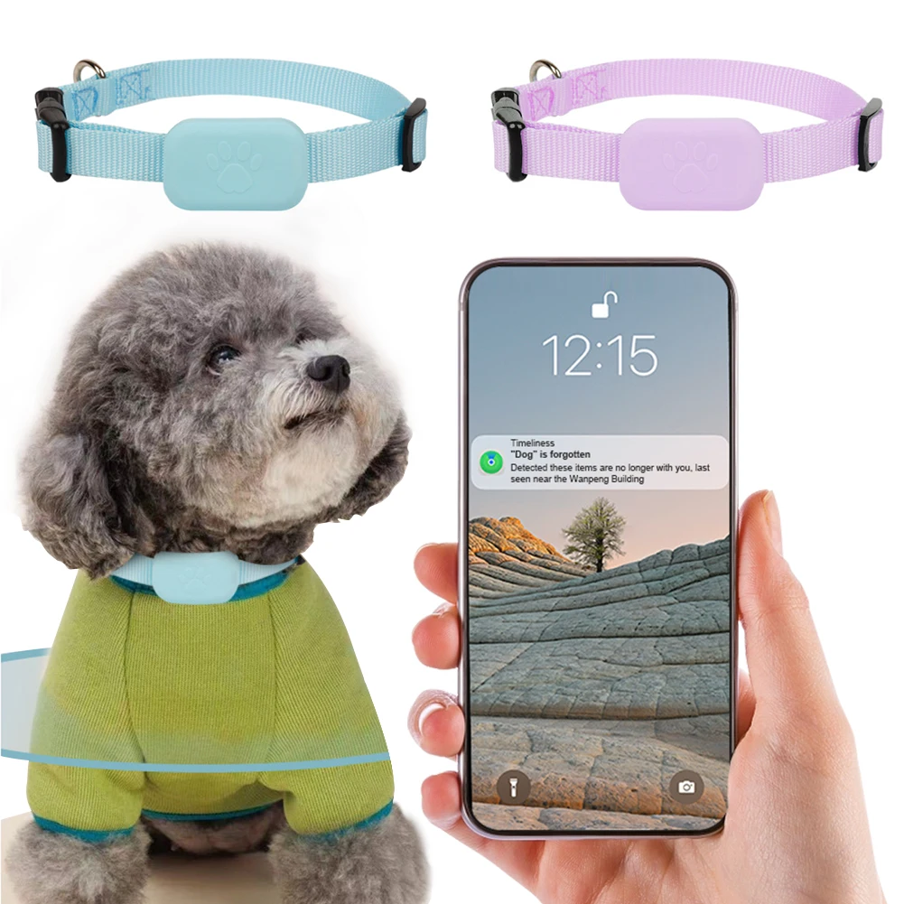 For iOS Mini GPS Tracker Battery Operated Puppy Collar Animal Tracking Movement Alert Collar for Small Medium Large Dogs