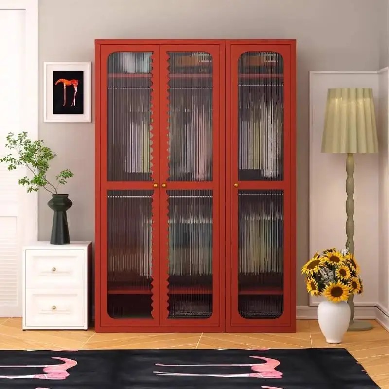 السكك الحديدية خزائن خمر الكبار معلقة الحديثة خلع الملابس الدولاب خزائن تخزين الصالات Armario دي روبا الأثاث للمنزل #2