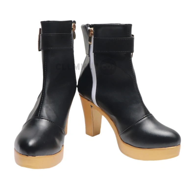 게임 젠리스 존 제로 코스프레 호시미 미야비 신발 할로윈 PU 가죽 코스프레 부츠