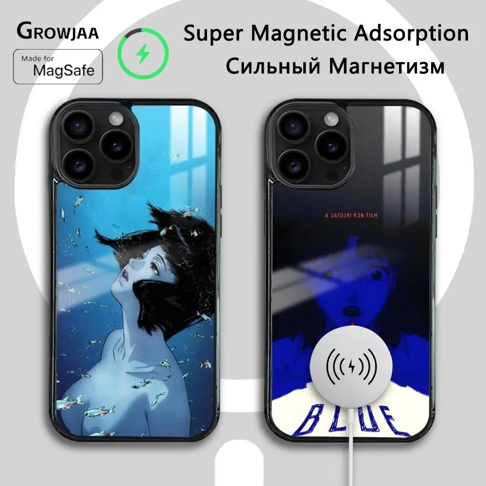 

P-Perfect Blue Classic Animated Films Case For iPhone 16 15 14 13 12 11 Pro Max Plus Mini Wireless Charging Magnetic Hard Shell
