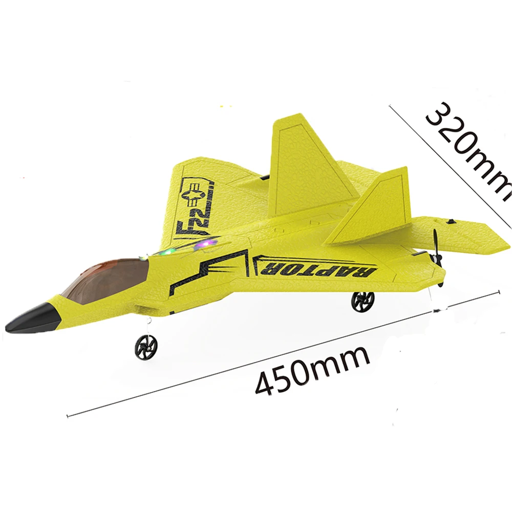 Newest F22S 2.4G 3CH RC Airplane Raptor F22 Warplane WLtoys A180 Upgrade Version LED Light With Gyroscope For Kid Out Door Toys