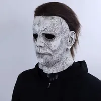 MN1 Halloween Michael Myers Killer Mask Knife Cosplay Horror Bloody Latex Masks Helmet Carnival Masquerade Party Costume Pro8/yG