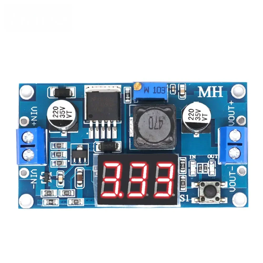 LM2596 Step Down Power Module With LED Voltage Display 4V-40V Wide Input 1.3V-37V Adjustable DC-DC Buck Regulator Board