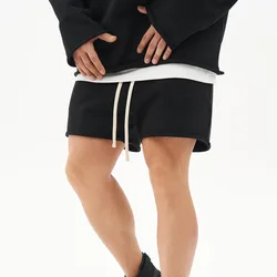 Men Shorts Wild Style Solid Color Ripped Short Pants Jogger Workout Shorts Men